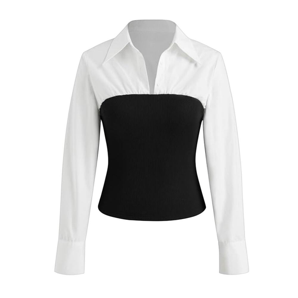 Commence Two Tone Panel Polo Shirt - Large